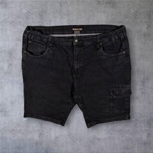 Load image into Gallery viewer, Atlas For Men Classic Black Stretch Cotton Denim Casual Cargo Shorts
