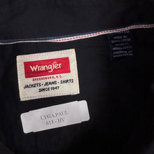 Load image into Gallery viewer, Vintage Wrangler Classic Black Cotton Double Pocket Short Sleeve Shirt
