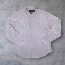 Load image into Gallery viewer, Vintage Ralph Lauren "Classic Fit" Baby Pink Check Long Sleeve Button-Up Cotton Shirt
