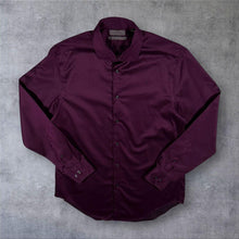 Load image into Gallery viewer, CK Calvin Klein "Performance Non-Iron" Maroon Purple Long Sleeve Slim Fit Shirt
