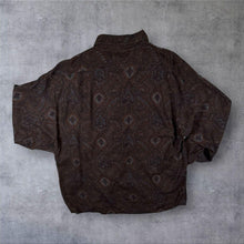 Load image into Gallery viewer, Vintage New Man Abstract Paisley Patterned Brown Long Sleeve Shirt

