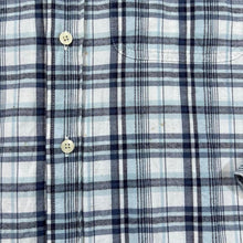 Load image into Gallery viewer, Vintage Timberland Mens S Plaid Check Shirt Blue White Long Sleeve 90s Style
