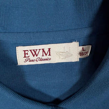 Load image into Gallery viewer, Vintage EWM Blue Floral Embroidered Polo Sweatshirt Womens L UK 18 20 Y2K
