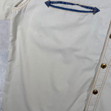 Load image into Gallery viewer, Vintage John Baner Aztec Pattern Cowboy Western White Cream Cotton Short Sleeve Shirt
