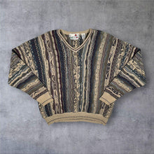 Load image into Gallery viewer, Vintage 90's Florence Tricot Made In Bulgaria 3D Knit Grandad Pattern Jumper
