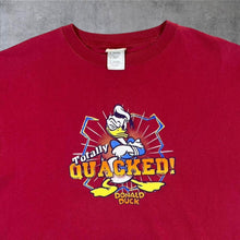 Load image into Gallery viewer, Early 00's Disney Store "Totally Quacked!" Donald Duck Graphic Red T-Shirt
