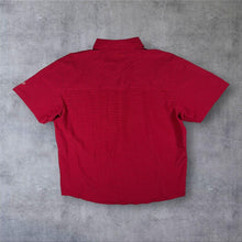 Load image into Gallery viewer, Mammut Mens XL Red Check Short Sleeve Hiking Shirt Technical Outdoor Trekking
