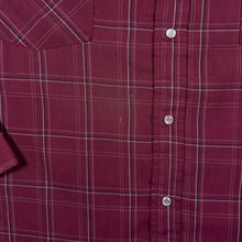 Load image into Gallery viewer, Vintage Plains Western Cowboy Red Check Long Sleeve Popper Shirt
