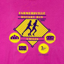 Load image into Gallery viewer, Vintage Hanes (1991) Farmersville Rotary Run Souvenir Graphic Single Stitch T-Shirt
