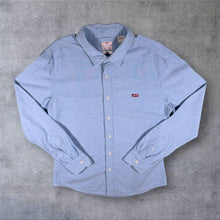 Load image into Gallery viewer, Levis Battery Shirt Mens M Light Blue Slim Fit Housemark Oxford Long Sleeve
