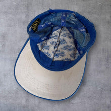 Load image into Gallery viewer, Von Dutch USA Y2K Patch Logo White Blue Trucker Mesh Baseball Cap
