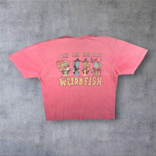 Load image into Gallery viewer, Early 00's Weird Fish "Good Fish Bad Fish Ugly Fish" Graphic Faded Red T-Shirt
