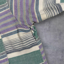Load image into Gallery viewer, Vintage 90s Traditional Diner Striped Flannel Shirt Denim Collar Grunge Oversized
