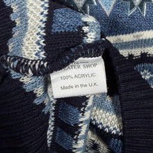 Load image into Gallery viewer, Vintage 90s The Sweater Shop Jumper Medium Geometric Fair Isle Knit Made UK
