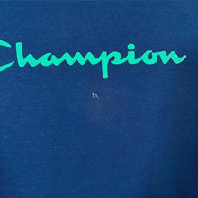 Load image into Gallery viewer, Champion Classic Big Logo Spellout Graphic Blue Crewneck Sweatshirt
