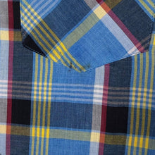 Load image into Gallery viewer, Vintage Rustler X-Long Tails Cowboy Western Blue Check Long Sleeve Popper Shirt
