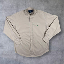 Load image into Gallery viewer, Vintage Polo Ralph Lauren Blake Shirt Mens L Beige 100% Cotton 90s Pony Oxford
