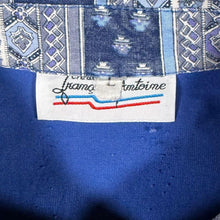 Load image into Gallery viewer, Vintage Francois Antoine Cowboy Western Style Patterned Blue Long Sleeve Shirt
