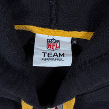 Load image into Gallery viewer, NFL Team Apparel Pittsburgh Steelers Football Spellout Graphic Black Hoodie
