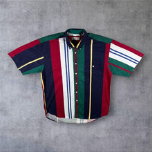 Load image into Gallery viewer, Vintage Donberry &amp; Keats Shirt M Multicolour Colour Block Striped Short Sleeve Preppy
