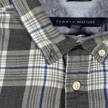 Load image into Gallery viewer, Tommy Hilfiger "Melange Custom Fit" Grey Check Long Sleeve Cotton Button-Down Shirt
