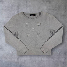 Load image into Gallery viewer, Vintage ICE B Iceberg Grey Rhinestone Embellished Sweatshirt Y2K Womens S
