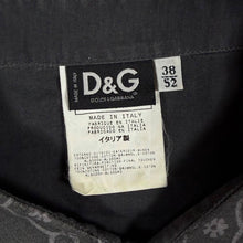 Load image into Gallery viewer, Vintage Y2K D&amp;G Dolce Gabbana Shirt 52 L XL Baroque Floral Grey Made Italy
