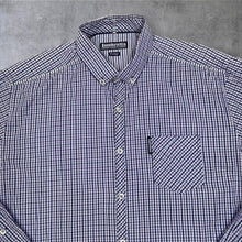 Load image into Gallery viewer, Lambretta Carnaby Street Mens XL Purple Gingham Check Mod Long Sleeve Shirt
