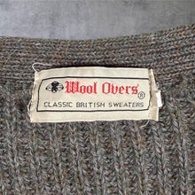 Load image into Gallery viewer, WoolOvers Pure New Wool Chunky Ribbed Cardigan Grey Green Vintage Size M
