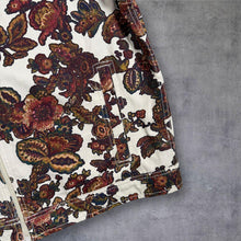 Load image into Gallery viewer, Drill Clothing Co Floral Tapestry Canvas Jacket Large Zip Trucker Streetwear
