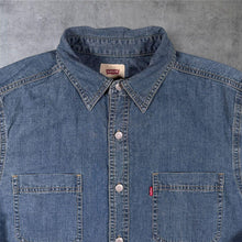 Load image into Gallery viewer, Levi's Classic Red Tab Long Sleeve Blue Cotton Denim Shirt
