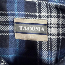 Load image into Gallery viewer, Vintage Tacoma Mens Blue Plaid Tartan Shirt 100% Cotton Long Sleeve Lumberjack XL
