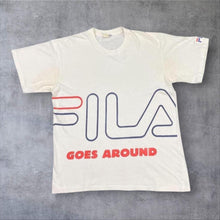 Load image into Gallery viewer, Vintage 90’s FILA “Goes Around” Big Spellout Graphic Single Stitch T-Shirt
