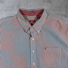 Load image into Gallery viewer, IZOD Mens XL Shirt Red Blue Gingham Check Short Sleeve Button Down Preppy
