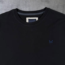 Load image into Gallery viewer, Crew Clothing Co. Embroidered Mini Logo Classic Black Cotton Short Sleeve T-Shirt
