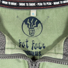 Load image into Gallery viewer, FatFace Originals Washed Green Surfer Heavy Cotton 1/4 Zip Pullover Sweatshirt
