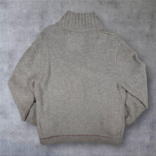 Load image into Gallery viewer, Mantaray Cable Knit Style Merino Wool Grey 1/4 Zip Knit Jumper
