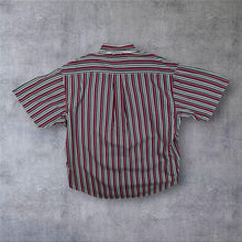 Load image into Gallery viewer, Vintage Tommy Hilfiger Mini Crest Logo Multi Striped Short Sleeve Button-Down Cotton Shirt
