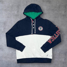 Load image into Gallery viewer, Early 00’s Nautica Colour Block Embroidered Spellout 1/4 Button Pullover Hoodie
