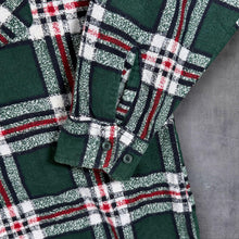 Load image into Gallery viewer, Vintage Langkun Green Plaid Flannel Shirt L XL Lumberjack Grunge Workwear Check
