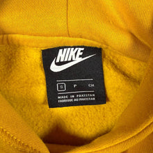 Load image into Gallery viewer, Nike Sportswear Mustard Yellow Fleece Pullover Hoodie S Embroidered Swoosh
