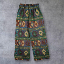 Load image into Gallery viewer, Vintage Style Tapestry Trousers Wide Leg Aztec Geometric Woven Boho Retro Small
