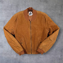 Load image into Gallery viewer, The Rockn Rev Corduroy Bomber Jacket Women's UK 14 Brown Tan Cord Zip

