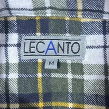 Load image into Gallery viewer, Vintage Lecanto Navy Khaki Yellow Plaid Check Long Sleeve Button-Up Flannel Shirt
