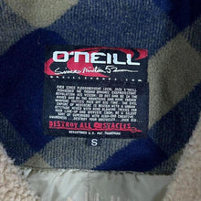 Load image into Gallery viewer, Vintage Y2K O'Neill Jacket Small Sherpa Collar Plaid Check Surf Skate Spellout
