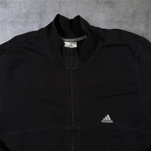 Load image into Gallery viewer, Vintage Y2K Adidas Black Full Zip Track Jacket Sweatshirt Small Logo Mens Large
