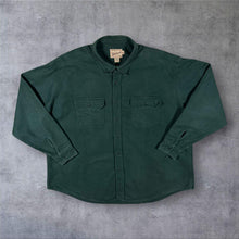 Load image into Gallery viewer, Vintage Woolrich Chamois Shirt 3XL Green Rugged Outdoorwear Workwear 90s Cotton
