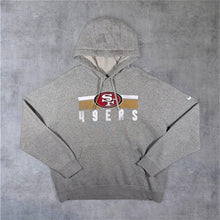 Load image into Gallery viewer, Nike NFL San Franciso 49ers Football Logo Spellout Graphic Grey Hoodie
