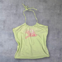 Load image into Gallery viewer, Early 00's Y2K Rip Curl Surfer Skater Stretch Cotton Halter Neck Cami Top

