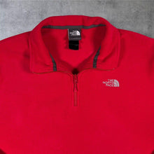 Load image into Gallery viewer, The North Face 1/4 Zip Fleece Mens Red Pullover Outdoor Hiking TNF Jumper
